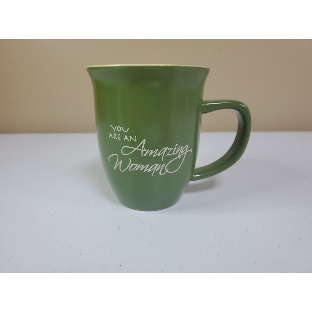 Proverbs 31:29 You Are An Amazing Woman Abbey Press Coffee Tea Mug Cup Green/Tan